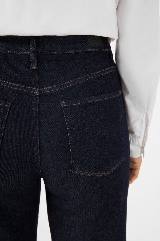 DEW Flared Cropped Soft Denim - French Pocket - Raw Blue from DAWN Denim