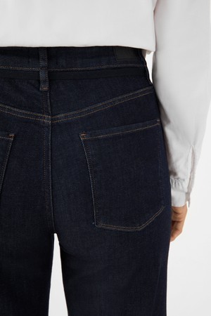 DEW Flared Cropped Soft Denim - French Pocket - Raw Blue from DAWN Denim
