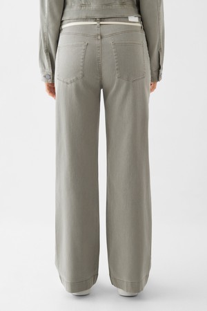 DEW Flared - Soft Denim - French Pocket - Rock Olive from DAWN Denim