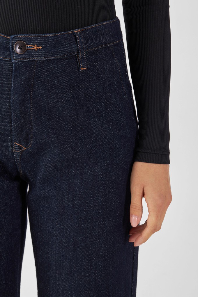 GLOW Flared Soft Denim - Chino - Raw Blue from DAWN Denim