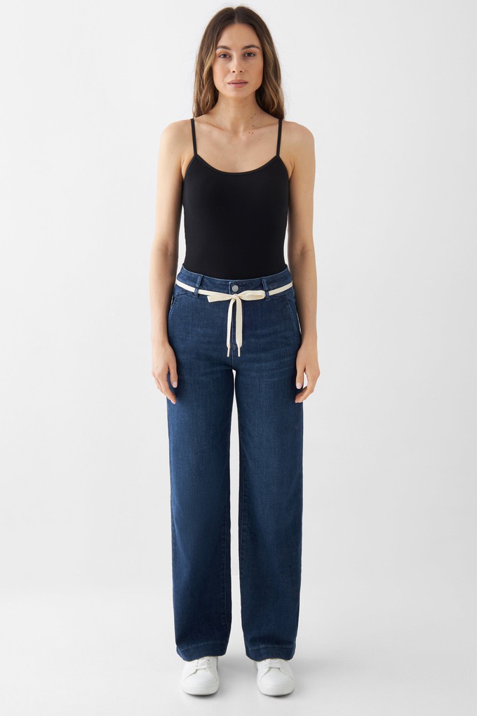 DEW Flared Soft Denim - French Pocket - Dark Blue from DAWN Denim