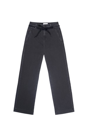 DEW Flared Cropped Soft Denim - French Pocket - Medium Grey from DAWN Denim