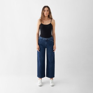 BLINK High Waist Culotte Jeans - Dark Blue from DAWN Denim