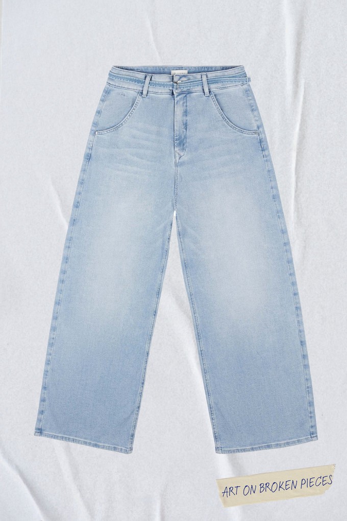 BLINK High Waist Culotte Jeans - Light Blue - Art on Broken Pieces from DAWN Denim