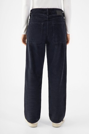 MANE Relaxed Straight Corduroy - French - Dark Navy - Womenswear from DAWN Denim