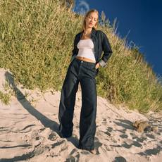 TOMORROW Wide Lightweight Hemp - Chino - Raw Blue via DAWN Denim