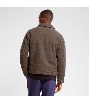 DEDICATED. •• Padded Wool Jacket Vallentuna  | Pepita Brown from De Groene Knoop