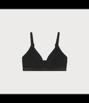Organic Basics •• Rib-Flex Triangle Bra | black from De Groene Knoop