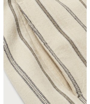 THINKING MU •• Grey striped Esther pants from De Groene Knoop