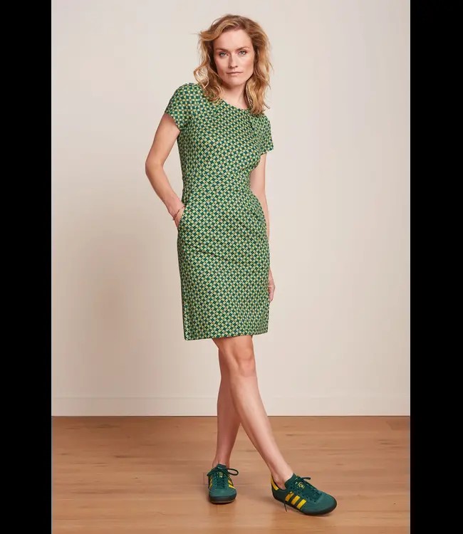 KING LOUIE •• Mona Dress Scala | Kayaking Green from De Groene Knoop