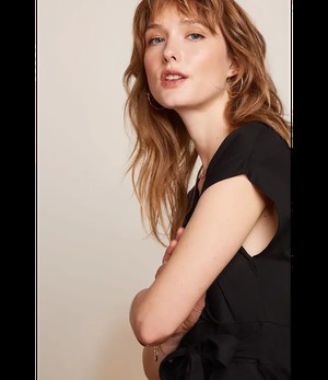 KING LOUIE •• Lot Midi Dress Viscose Classic | Black from De Groene Knoop