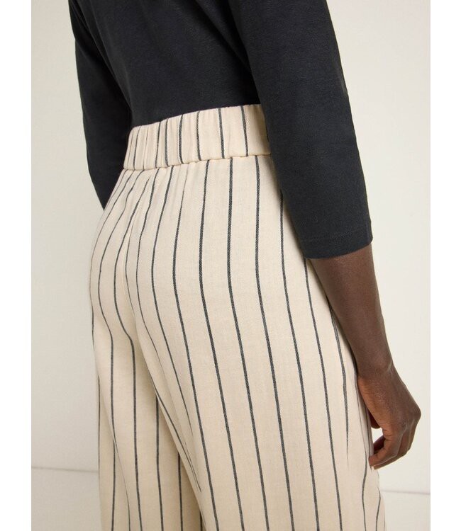 LANIUS •• Gestreepte Broek OCS | Creme/ Black from De Groene Knoop