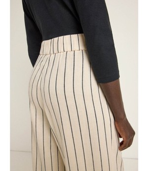 LANIUS •• Gestreepte Broek OCS | Creme/ Black from De Groene Knoop