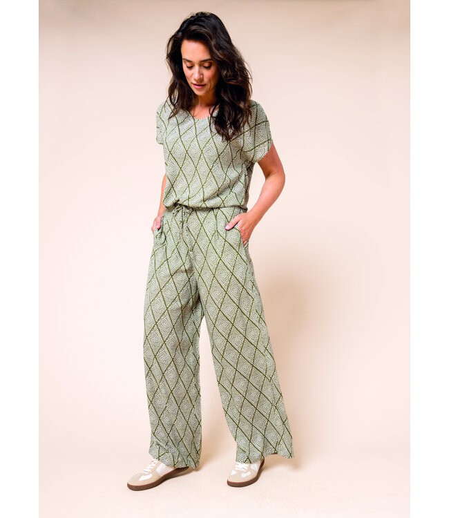 ZILCH •• Pants Wide | Argyle Army from De Groene Knoop