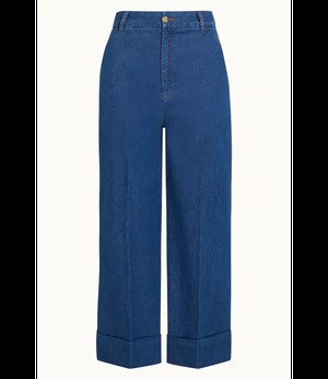 KING LOUIE •• Lisa Culotte Chambray | Denim Blue from De Groene Knoop