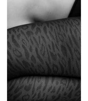 SWEDISH STOCKINGS •• Emma Leopard Black | panty in 60 denier from De Groene Knoop