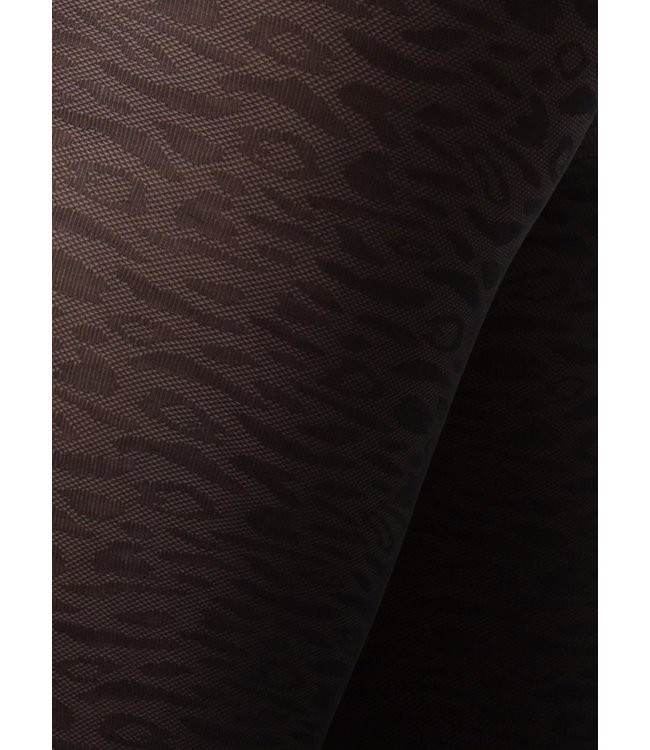 SWEDISH STOCKINGS •• Emma Leopard Black | panty in 60 denier from De Groene Knoop
