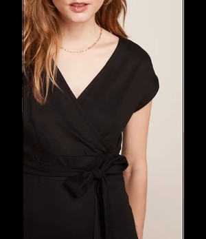 KING LOUIE •• Lot Midi Dress Viscose Classic | Black from De Groene Knoop