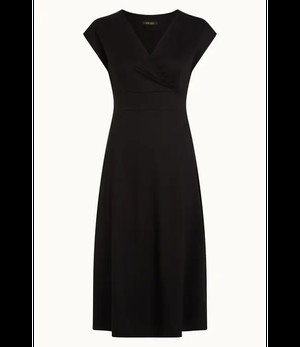 KING LOUIE •• Lot Midi Dress Viscose Classic | Black from De Groene Knoop