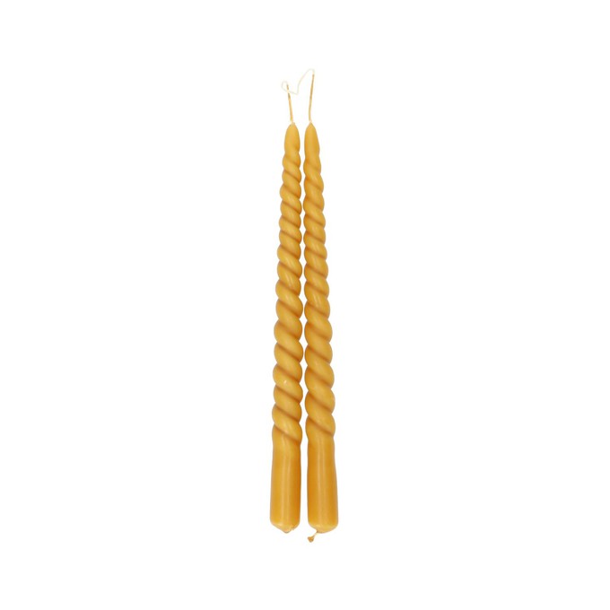 Dinerkaars gedraaid, zonnig geel, 29 cm, set van 2 from Dille & Kamille