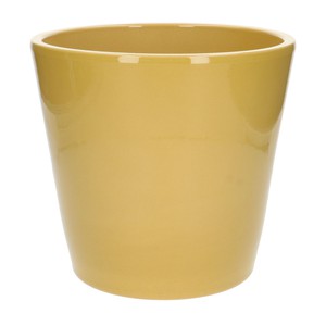 Bloempot, aardewerk, geel, Ø 25 cm from Dille & Kamille