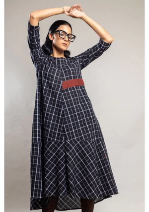 Black Flared Dress from Doodlage