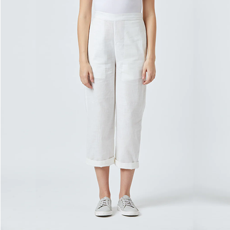 Tapered White Pants from Doodlage