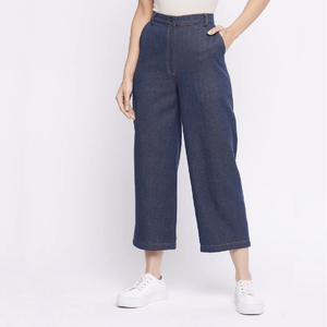 WIDE LEG UPCYCLED DENIM PANTS from Doodlage