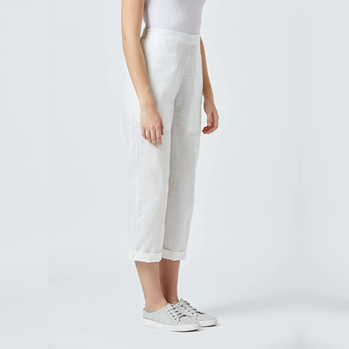 Tapered White Pants from Doodlage