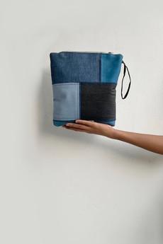 Denim Patch Pouch via Doodlage