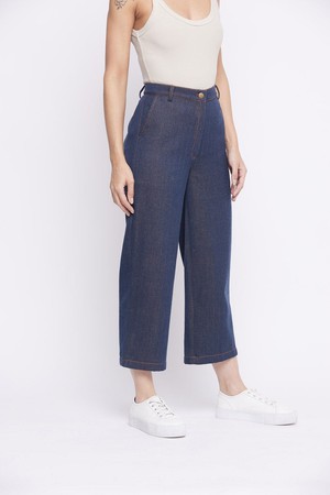 WIDE LEG UPCYCLED DENIM PANTS from Doodlage