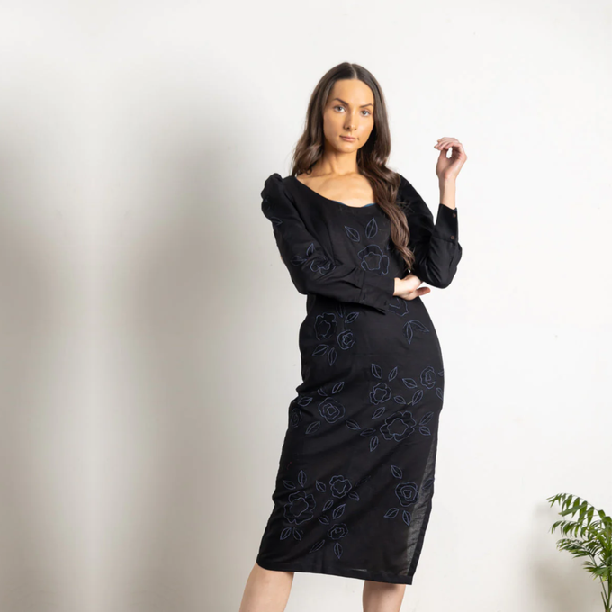 MELINE EMBEROIDERED DRESS from Doodlage