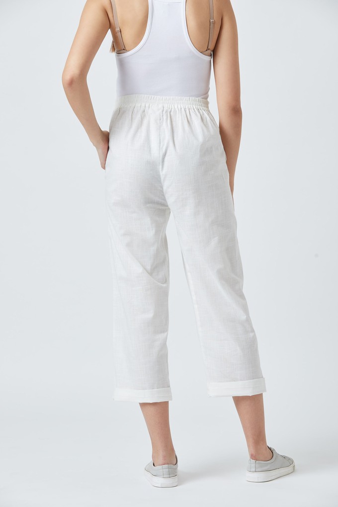 Tapered White Pants from Doodlage