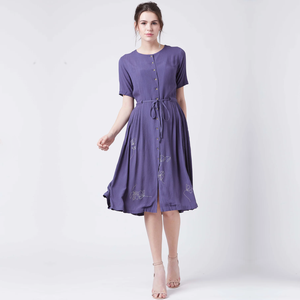 Emma Purple Emb Dress from Doodlage