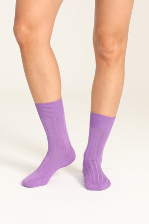 (2 Pairs) Women's Classic Rib Pima Cotton Socks from Ecoer Fashion