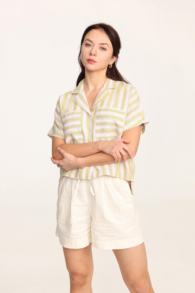 Organic Linen Stripe Shirt from Ecoer Fashion