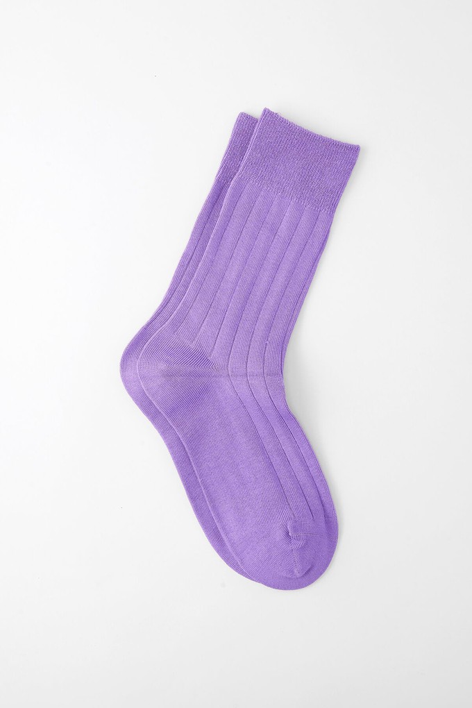 (2 Pairs) Women's Classic Rib Pima Cotton Socks from Ecoer Fashion