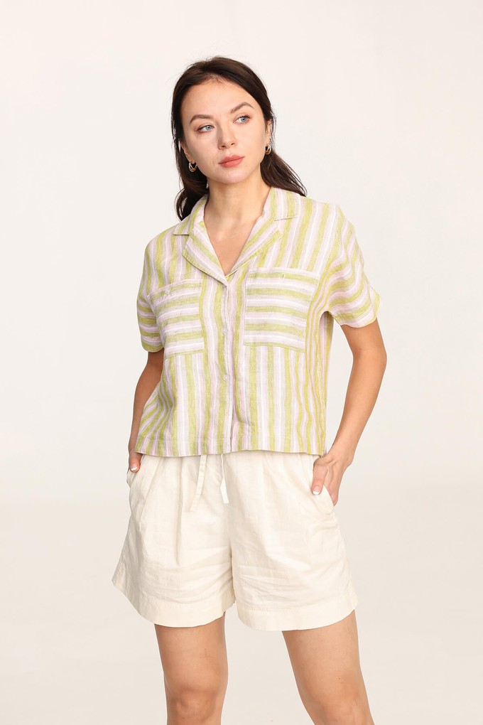 Organic Linen Stripe Shirt from Ecoer Fashion