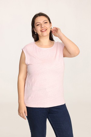 Organic Linen Sleeveless Tee from Ecoer Fashion