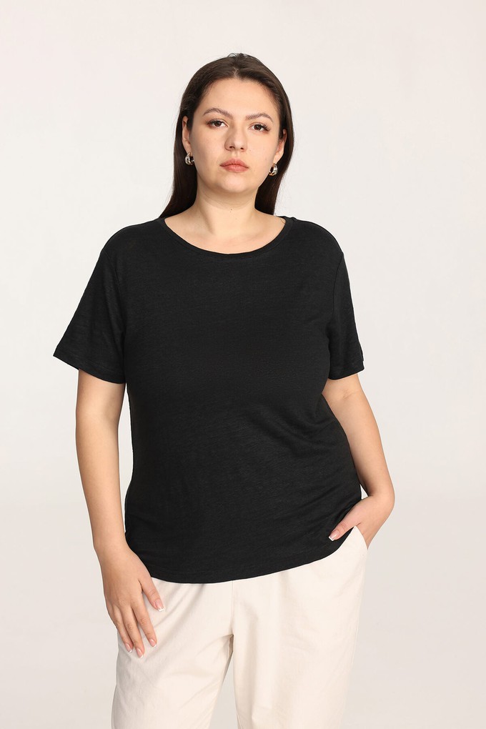 Organic Linen Crew Neck T-Shirt from Ecoer Fashion