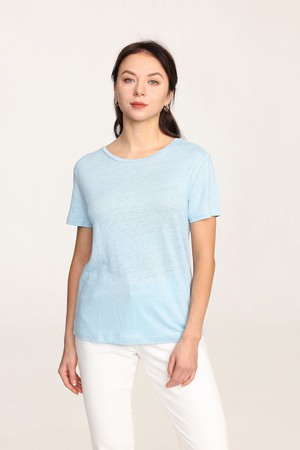 Organic Linen Crew Neck T-Shirt from Ecoer Fashion