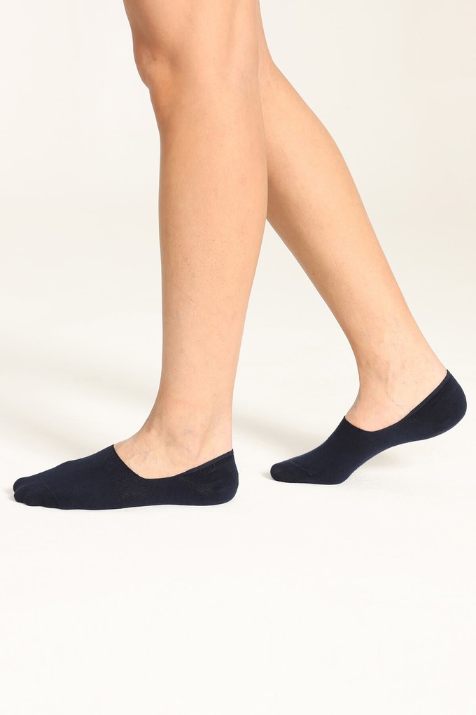 (2 Pairs) Women's Classic No-Show Socks Solid from Ecoer Fashion