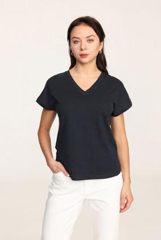 Hemp Jersey V-Neck T-Shirt via Ecoer Fashion
