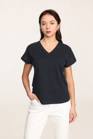 Hemp Jersey V-Neck T-Shirt from Ecoer Fashion