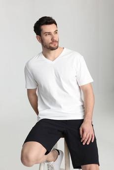 Organic Cotton Fundamental V-neck T-shirt via Ecoer Fashion