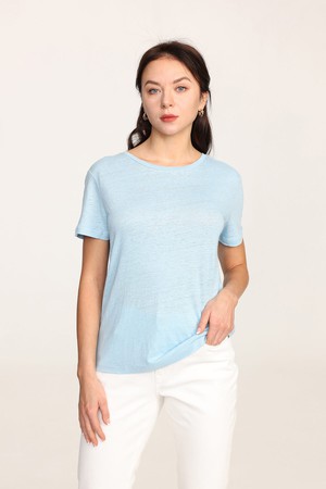 Organic Linen Crew Neck T-Shirt from Ecoer Fashion