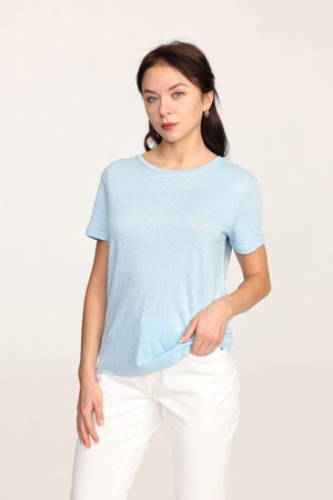 Organic Linen Crew Neck T-Shirt from Ecoer Fashion