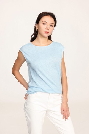 Organic Linen Sleeveless Tee from Ecoer Fashion