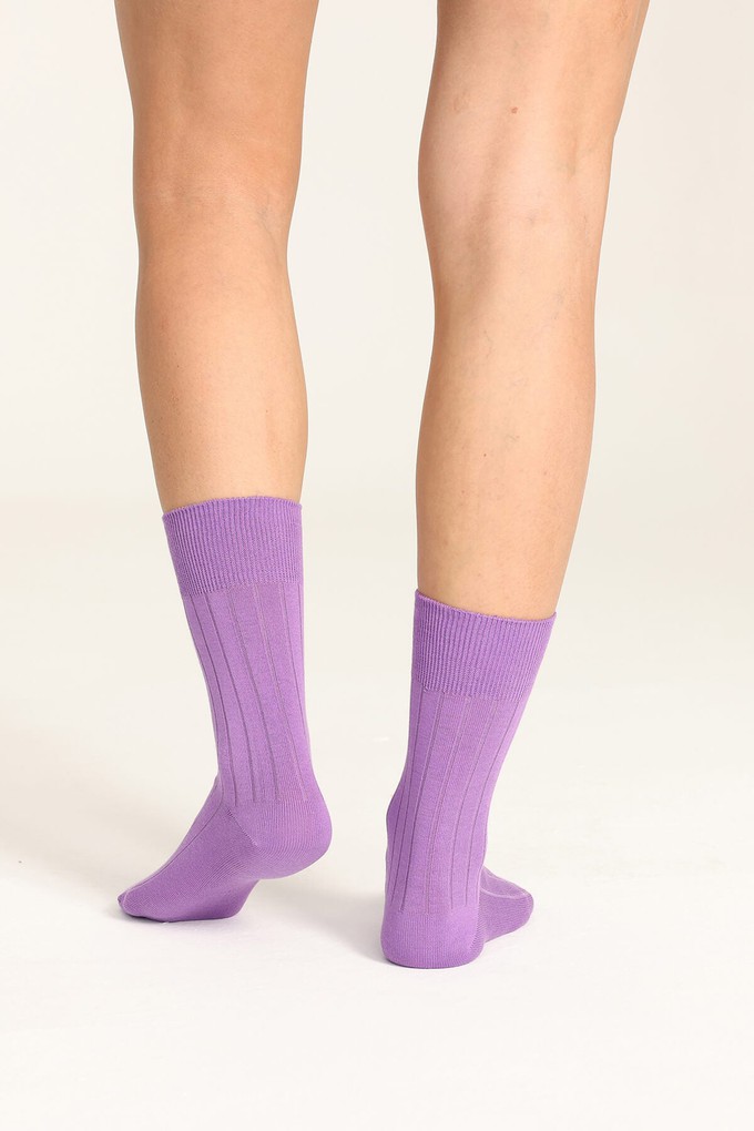(2 Pairs) Women's Classic Rib Pima Cotton Socks from Ecoer Fashion