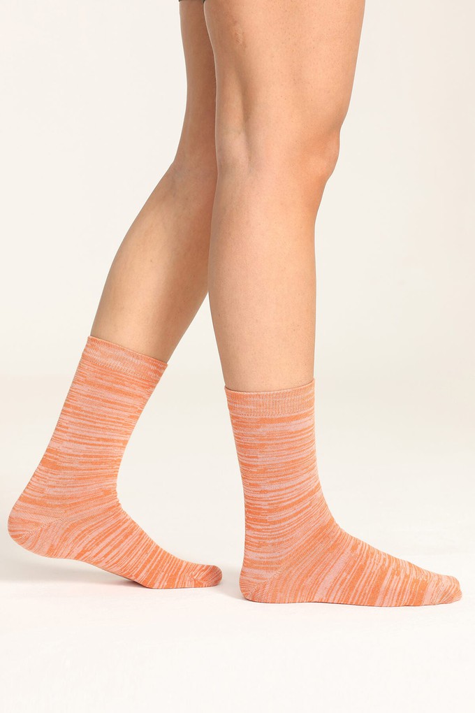(2 Pairs) Women's Zero Waste Yarn Leftover Socks from Ecoer Fashion